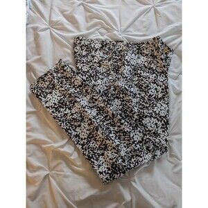 MICHAEL Michael Kors Womens Sz 10 Casual Brown White Floral Pants Cottagecore